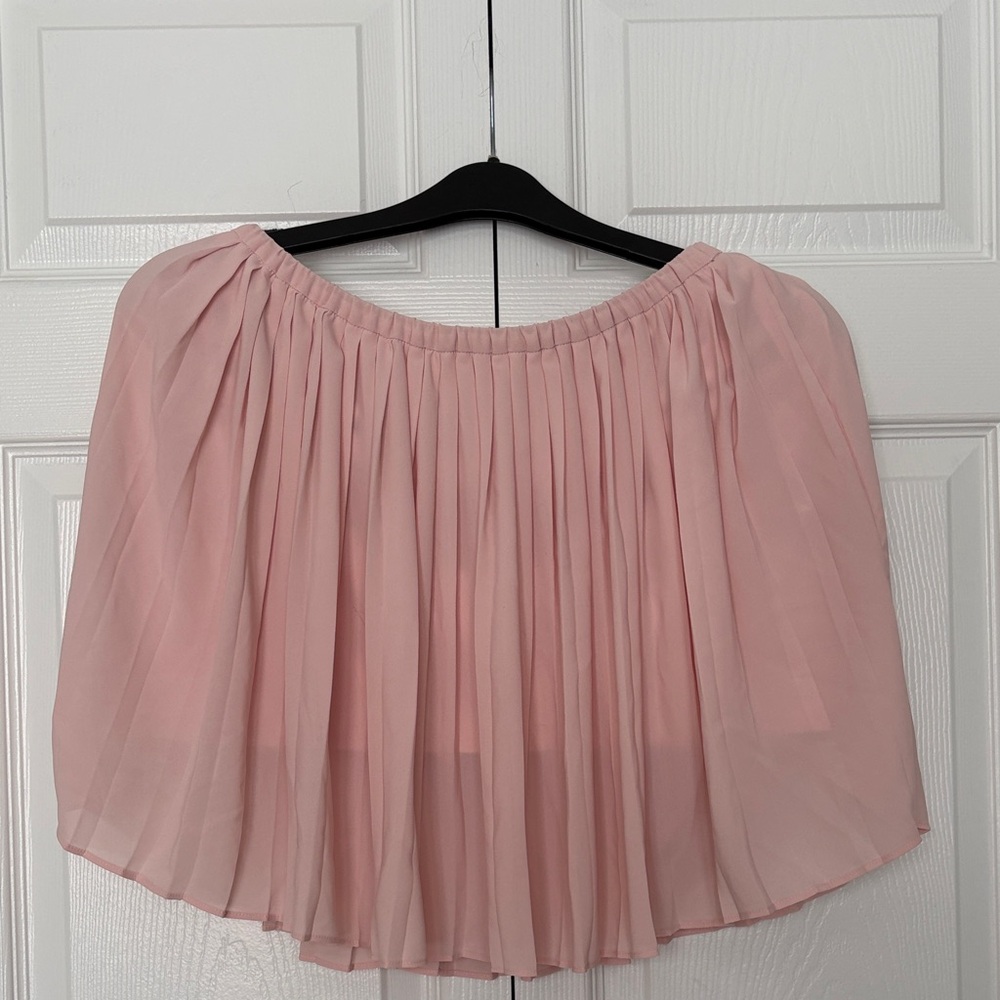 Banana Republic Pleated Mini Skirt in Light Pink